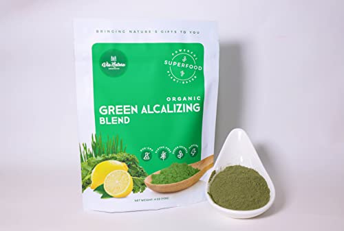 Via Natura Organics Organic Green Alcalizing Blend Powder, 4Oz. | Superfood | Non-Gmo | Gluten-Free | Plant-Based | Green Balance | Alkaline #TOP4