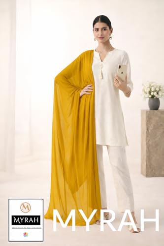 Image of MYRAH Chiffon Solid Casual Daily Use Dupatta For Women's & Girls Length - 2.50 Meter