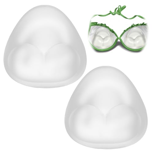 ORUZA 1 Paar Silikon-BH-Einlagen rutschfeste Push-Up-BH-Pads, Wiederverwendbare Triangel BH Polster Einlagen aus Silikon für BHS, Bikini,...