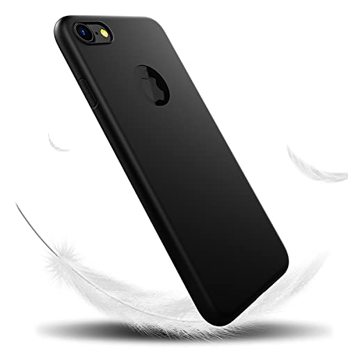 Image of Mobile Back Cover Case for iPhone 7 (Silicone Case|CameraProtection|Black SC1510)