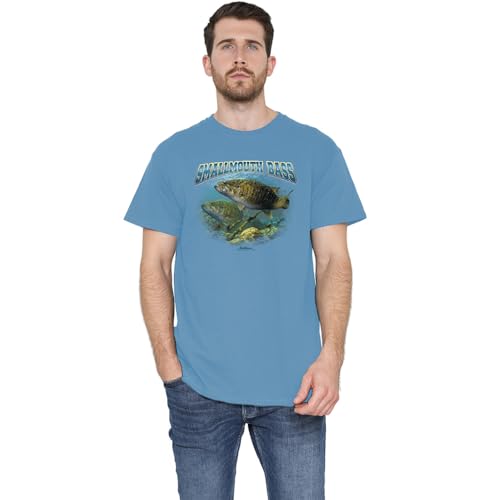 T-Shirt Wild Wings Wildlife bleu imprimé animalier grand confort XXL