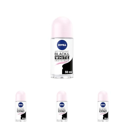 NIVEA Déodorant Bille Black & White Original (1 x 50 ml), déodorant femme anti-traces blanches et jaunes, anti-transpirant aisselles protection 48 h (Lot de...