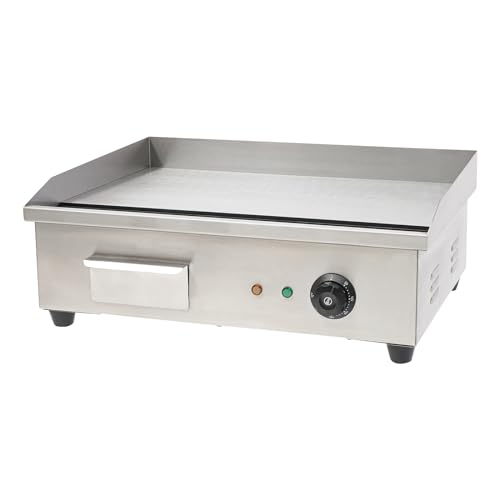 Commercial Griddle,110V 3000W Commercial Restaurant Electric Grill Griddle Cooktop Plate Combo Stainless Adjustable Thermostatic Control 50-300?