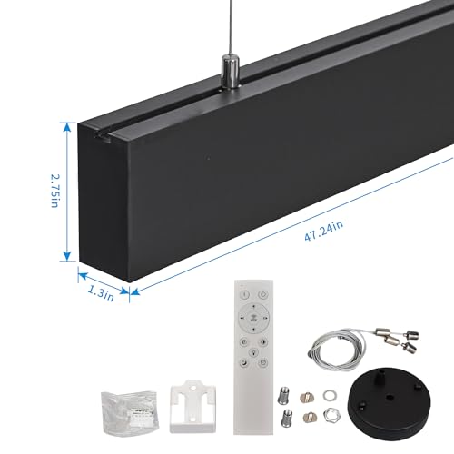 Be Studied LINEAR PENDANT LIGHT Fixtures Chandelier 50W Led Modern Office Light Adjustable Height Island Lights thumb #4