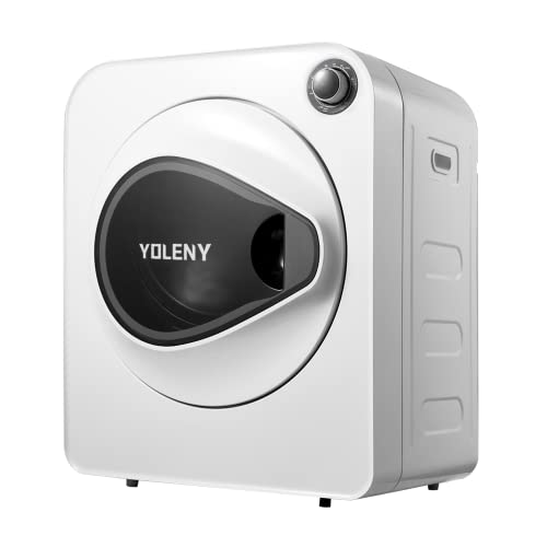 YOLENY Electric Portable Compact Laundry Dryer 1.6 cu.ft, 9 lbs Load Stainless Steel Portable Dryer, 4 Drying Mode, Cold Air Care, for Apartments, White