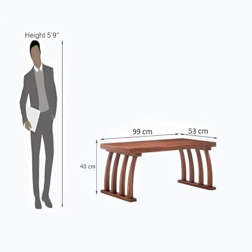Image of MAMTA DECORATION Solid Sheesham Wood Coffee Table for Living Room | Wooden Center Table for Home, Hall, Office & Lounge | Modern Teapoy /Tea Table | Rectangular Wooden Coffee Table | Honey Finish