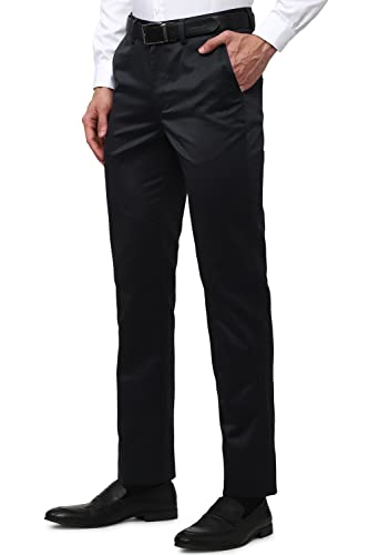 Image of Peter England Men Mid Rise Regular Fit Casual Pants