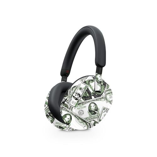 Image of MightySkins Carbon Fiber Skin Compatible with Sony WH-1000XM5 Headphones - Phat Cash | Protective, Durable Textured Carbon Fiber Finish | Easy to Apply, Remove, and Change Style