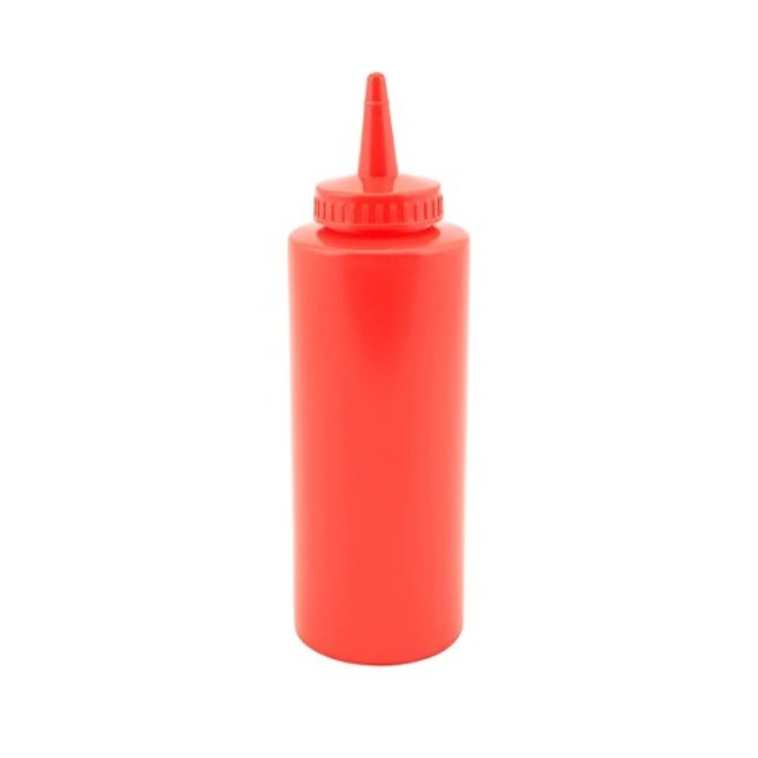 Genware NEV-SQB12R Squeeze Bottle, 12 oz., Red