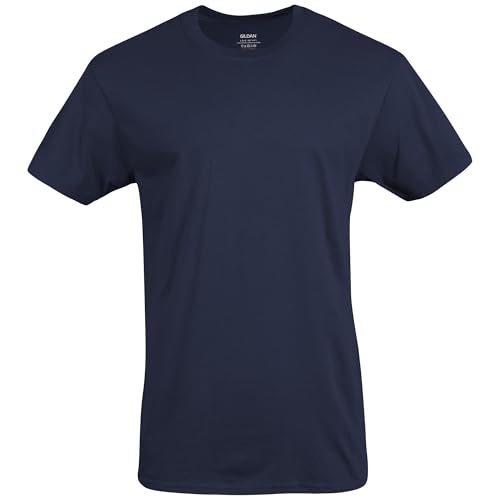 Gildan Men's Crew T-Shirts, Multipack, Style G1100, Navy/Heather Navy/Indigo Blue (5-Pack), 2X-Large by Gildan - Image 5