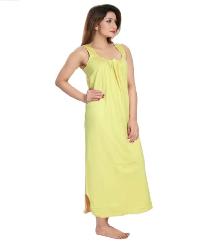 Image of H & C Full Length Women's Hosiery Cotton Fabric Long Nighty Slip /Camisole Slip /Night Wear Maxi for Women Free Size