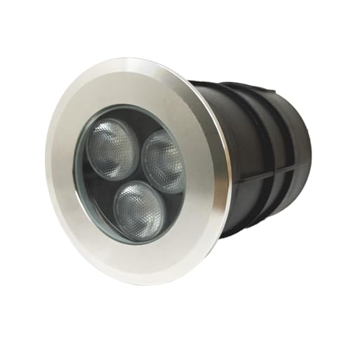 Éclairage de puits sous-marin pour piscines, projecteur encastré inox 10W bleu 12V