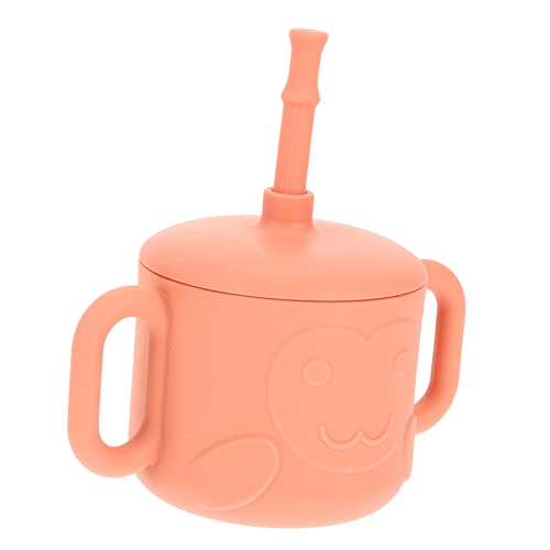 Vaguelly Vaso De Silicona Para Bebés Taza De Aprendizaje Antivuelco Con Asas Taza Infantil y Caídas Para Pequeños Bean Paste