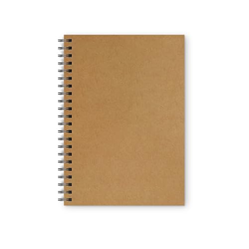 Image of PaperO A5 Square Grid Notebook, 5mm Graph Paper, 100 Pages, Kraft Cover, Ideal for Architects, Designers, Students & Sketching, A5 Size (21 x 14.5 cm) | Blank Grid Book