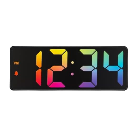 Equity 617-386 2” Gradient Digital Alarm Clock with Indoor Temperature