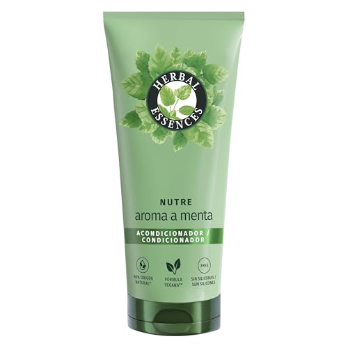 Herbal Essences Acondicionador Nutritivo Con Aroma A Menta, 250 ml, Para Todo Tipo De Cabello, Ayuda A Refrescar, Revitalizar Y Fortalecer, Vegano