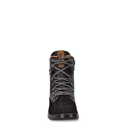 Cuadra Men's Mining Boot in Genuine Pirarucu Leather and Bovine Leather with Laces and Zipper3