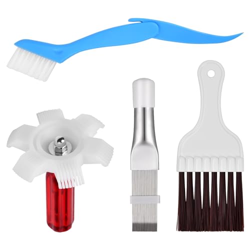 Volumoon 4 Stücke Klimaanlage Kondensator Flosse Kamm, Klimaanlage Kamm Klimaanlagen Lamellenkamm, Kondensator Reinigung Kamm AC Lamellenkamm, Metall Fin Verdampfer Kühler Reparatur Werkzeug