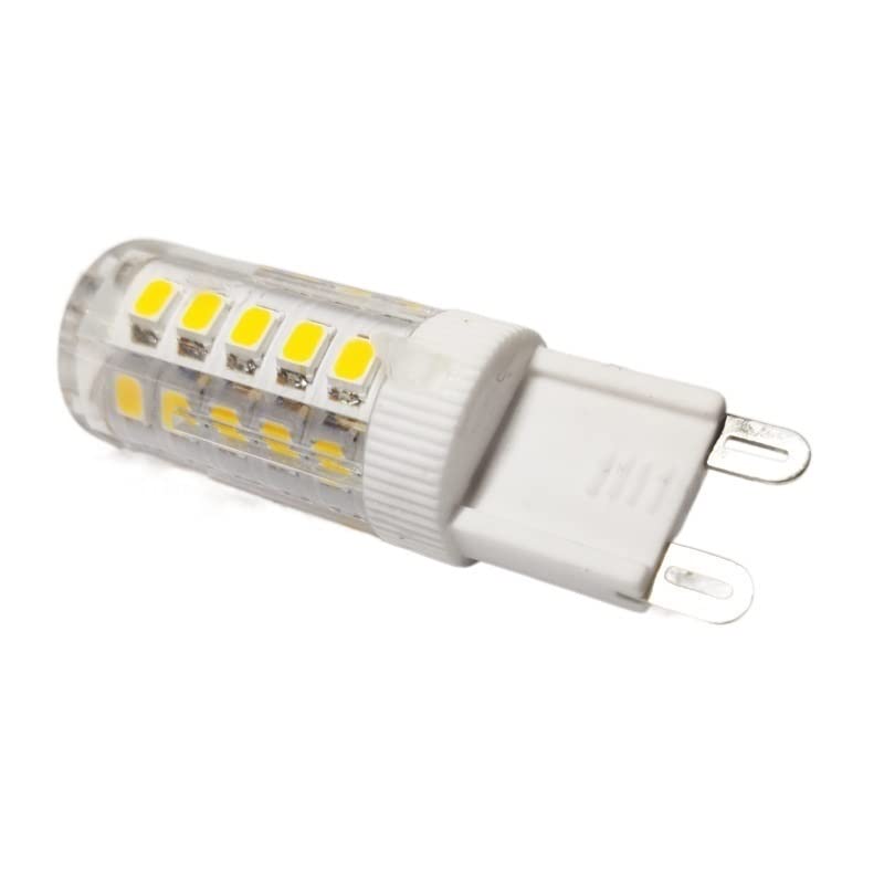 HHF Illuminazione Domestica, Confezione da 50 Lampadine LED a Mais G9/G4/E14 AC220V 3W 2835SMD-33LED Copertura PC+Lampada in Ceramica(White 6000K,G9 3W)
