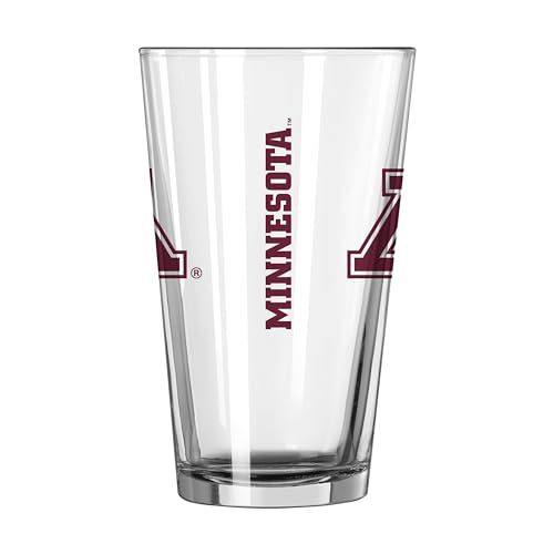 Image of Logo Brands NCAA 16 oz Pint Glass - Durable Glass With Bold Team Color- Chip-Resistant Rim Drinkware For Fans, Tailgates, Home Bars & Everyday Use