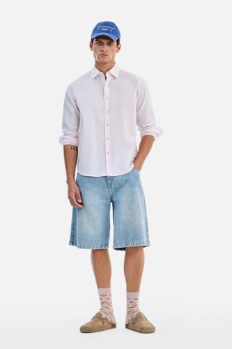 Image of SNITCH Men Casual & Formal Shirt | Regular Fit Full Sleeve Spread Collar Solid Style | 100% Cotton Breathable Woven Fabric for Everyday Wear & Stylish Office Outings