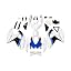 046 White Blue Black