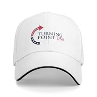 Turning Point USA Dad Hat Trendy Trucker Baseball Cap for Mens Headwear White