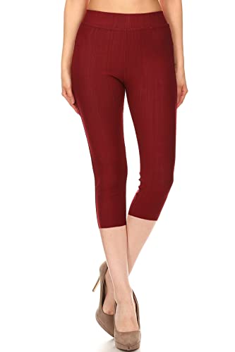 Image of Leggings Depot Women's Cotton Blend Stretch Pull-on Jeggings Casual Pants with Pockets (Available in Plus Size)