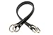 Wento Pair 23 inches Vinyl Leather Purses Straps With Big O Ring(1 1/4'' inner size) End,Vinyl Leather Bag Handles,replacement Purse Straps,handbag Bag Wallet Straps WT100 (Gold, Black)