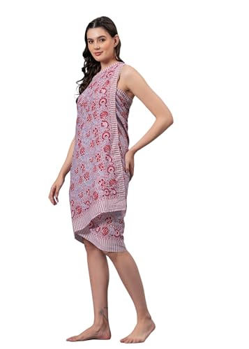 100% Cotton Swimsuit Cover-Up, Indian Hand Block Printed Sarong Wraps Bikini Cover-Up for Women4