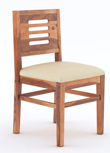 Image of MAMTA DECORATION Solid Sheesham Wood 4 Seater Dining Table Set | Four Seater Dinner Table with 4 Cushions Chairs | Dinning Table Set 4 Seater for Living Room, Hotels & Restaurant, Honey Finish