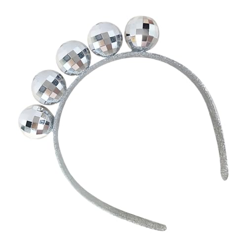 Dmuzsoih Serre-tête boule disco pour femme, bijou rétro du Nouvel An - Costume de bandeau - Pour hommes et femmes - Costume de fête de musique - Festival de musique - Anniversaire de Noël - Nouvel An