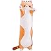 Joyyoq Cuscino Lungo per Gatti in Peluche, Giocattoli di Peluche per Gatti Coccolosi, Simpatico Gattino in Peluche Che Dorme Che Abbraccia Cuscino Giocattolo Cuscino per Gatti Lungo Cuscino
