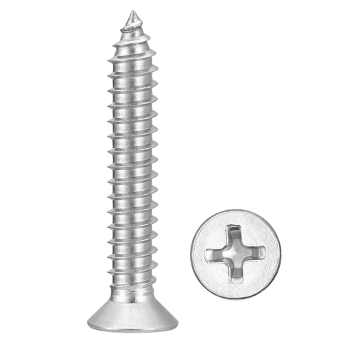 METALLIXITY �M���v���X�؃l�W (#14x1-1/2) 50�A304�X�e�����X�X�`�[���e�˂��t�B���b�v�X�h���C�u�t���b�g�w�b�h�؃l�W-�Ƌ���t���C���p�A�V���o�[