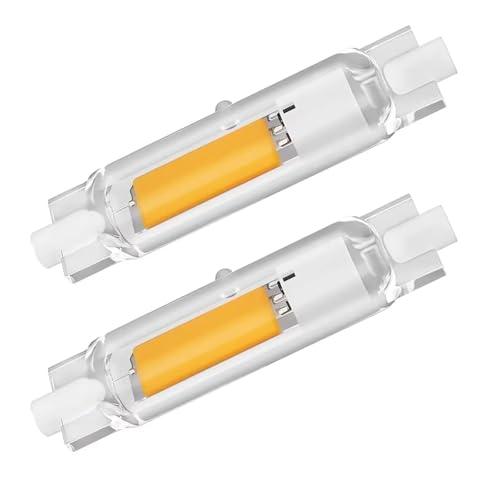 DafuDaGui   Bombilla LED R7S, 78 mm, regulable 20 W, equivalente a bombilla halógena 200 W, 2000 lúmenes, blanco cálido 3000 K, CRI>90, sin parpadeo, iluminación 360°, para sala de estar, dormitorio o