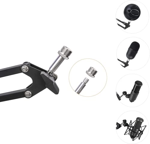 Amazon Basics Heavy-Duty Microphone Desk Arm Stand All-In-One Kit, With Adjustable Boom, Pop Filter, And Windscreen, For Blue Yeti, Snowball, Shure, Audio-Technica, And Other Mics - 14-Inch Arm #TOP4