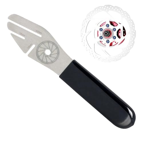 Generisch Llave de pedal, llave inglesa para bicicleta de montaña, accesorios de bicicleta, llave de disco de freno para scooter, motocicleta, viaje, garaje, exterior, taller, hobby, principiantes
