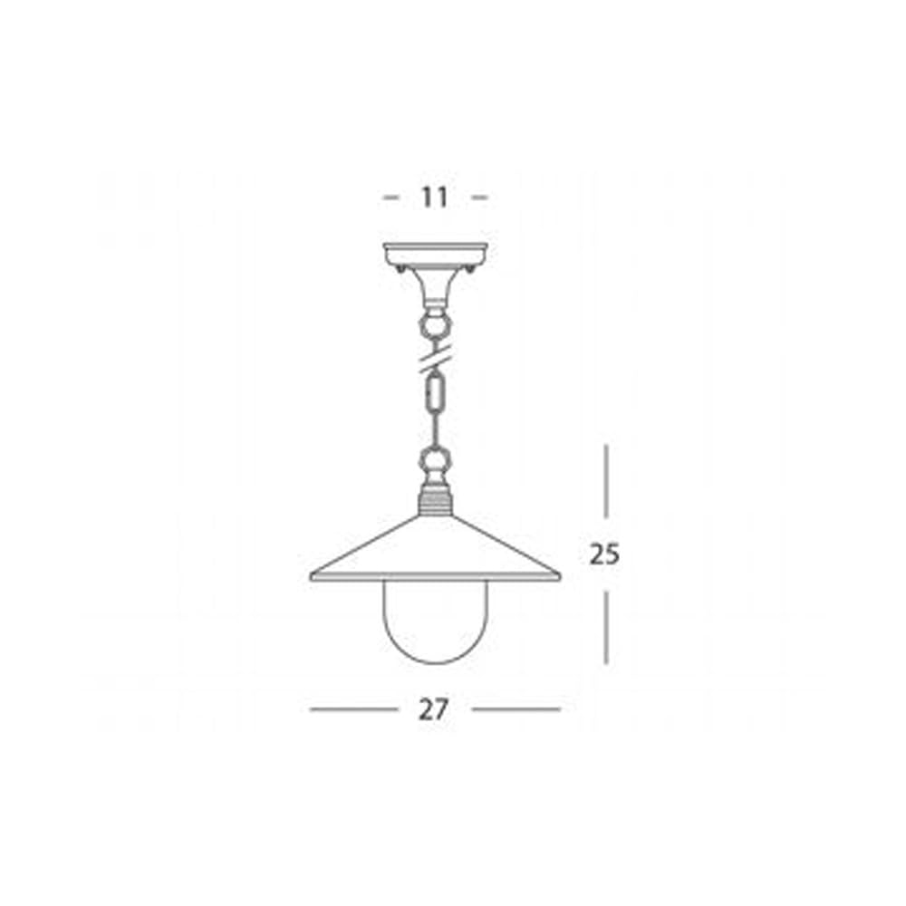 SOVIL ILLUMINAZIONE LAMPADA SOSPENSIONE IN ALLUMINIO PER ESTERNO BIANCO MOD. SPECTRE 15902