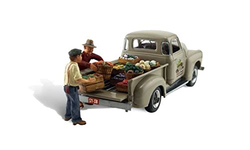 Autoscene Paul's Fresh Produce Pickup Truck w/Figures HO Scale Woodland Scenics