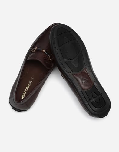 Image of Monte Carlo Mens Solid Slip on Genuine Leather Loafers (201818FW)
