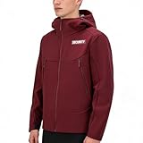 Bluxir Chaqueta entretiempo hombre SECURITY, Cortavientos y transpirable al máximo, perfecta para ciudad, excursiones y uso casual, Tejido(Red,XL)