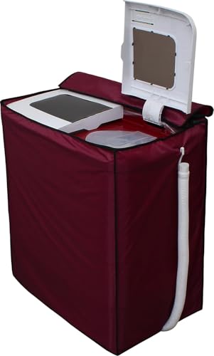 Image of DREAM FASHION Semi-Automatic Washing Machine Cover (6 Kg - 6.5 Kg) Semi-Automatic Machine -Maroon