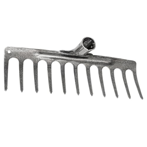Rastrillos de acero al manganeso con 11/9 dientes, rastrillos de jardín resistentes adecuados para jardineros domésticos y agricultores profesionales como herramienta de eliminación de musgo