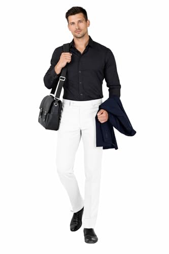 Image of Formal Pants for Men Office Wear - Premium Regular Fit Formal Trouser for Men, Boys, Gents Bottom Formal wear for Office Meeting, Party, Gathering, Wedding