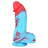 Leuchtender Silikon Dildo mit Saugnapf, großer Durchmesser für intensives Füllgefühl, geeignet als Analplug und Vaginaldildo, wasserdicht und leicht zu reinigen
