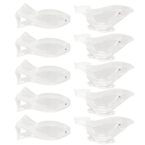 petjoyful Exprimidor de limón Manual de 10 Uds., exprimidor de rodajas de limón en forma de pájaro y acrílico transparente y seguro para cocina casera