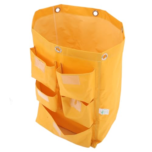 TIDTALEO Bolsa de Coche Carrito de Limpieza Suministro de Limpieza Bolsa de Limpieza Bolsas de Limpieza para Carrito Bolsa de Carro de Limpieza de conserjería paño Yellow