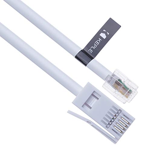 MainCore 5m Long Black RJ11 To RJ45 / 4 Wire/ADSL Modem, Broadband Data Flat Cable Lead Available In 1m 2m 3m 5m 10m 5m - View #5