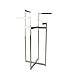 Econoco Clothing Rack â€“ Chrome 4 Way Folding Space Saver Rack, Adjustable Height Arms, Square Tubing, Perfect for Clothing Store Display With 4 Straight Blade Arms
