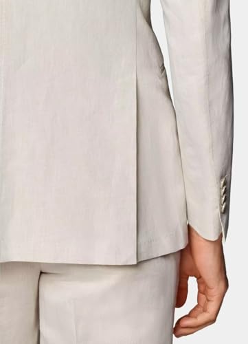 Mens Linen Suit 2 Piece Slim Fit Linen Suits for Men Summer Wedding Tuxedo Casual Linen Suit Prom Party Suits3